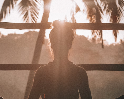 meditation sunset